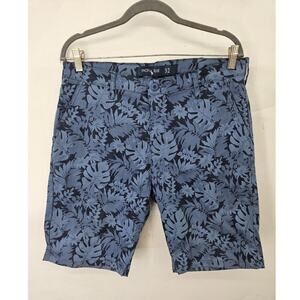 Pacific Blue Shorts Men's Size 32 Navy Cotton/Polyester Beach Tropical Hawaii